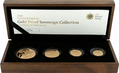 2008 Gold Sovereign 4 Coin Set