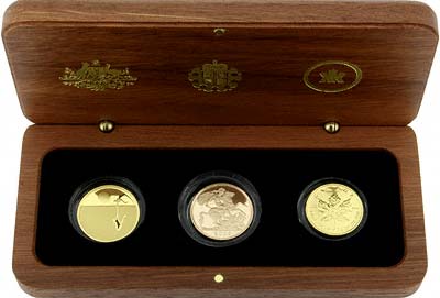 'Icons of the Commonwealth' Gold Coin Collection in its Wooden Box