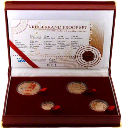 2008 South African Proof Krugerrand 4 Coin Set
