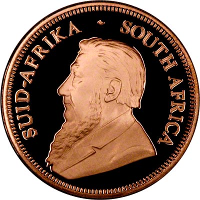 Obverse of 2008 South African 1oz Proof Krugerrand