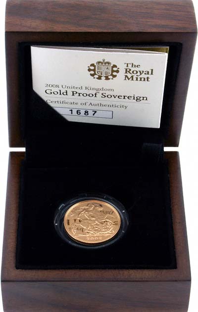 2008 Proof Sovereign in Presentation Box