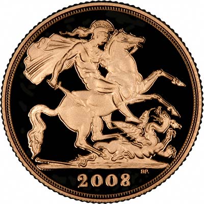 Reverse of 2008 British 'Icons of the Commonwealth' Gold Proof Sovereign