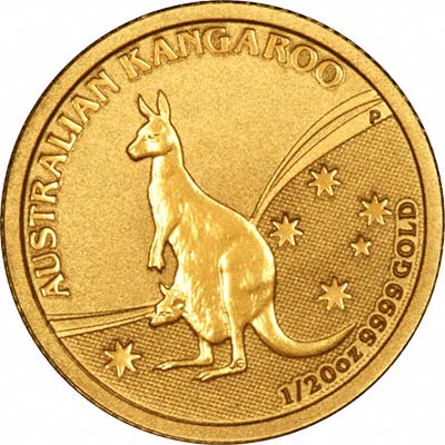 Reverse of Year 2009 Twentieth Ounce Gold Nugget