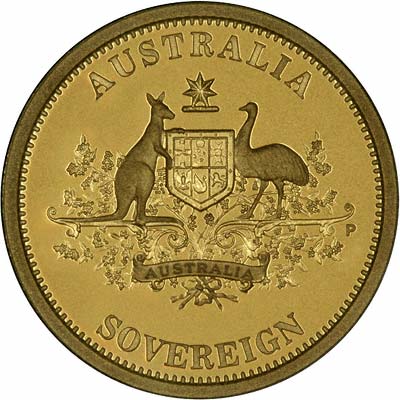 Reverse of 2009 Australian Gold Proof Sovereign