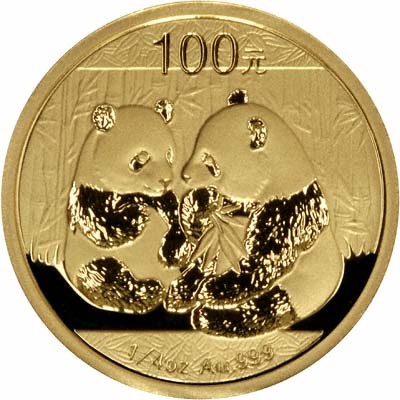 Reverse of 2009 Chinese Quarter Ounce Gold Panda