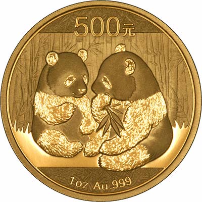 Reverse of Chinese One Ounce Gold Panda