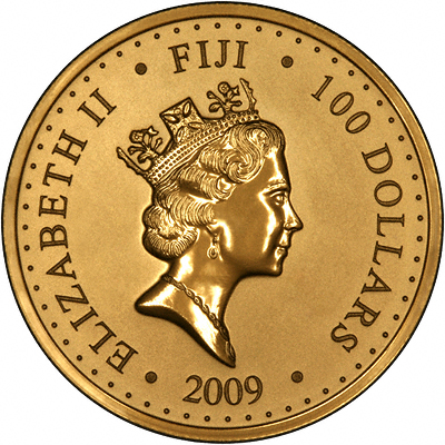 Reverse of 2009 Fiji Pacific Gold Sovereign