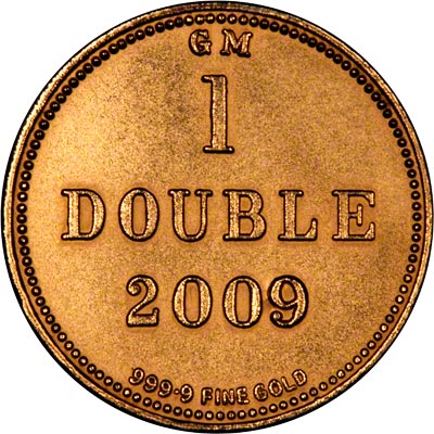 Reverse of Guernsey Gold 1 Double of 2009