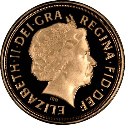 Obverse of 2009 Proof Quarter Sovereign