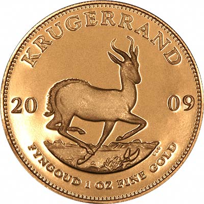 Our 2009 One Ounce Proof Krugerrand Reverse Photograph