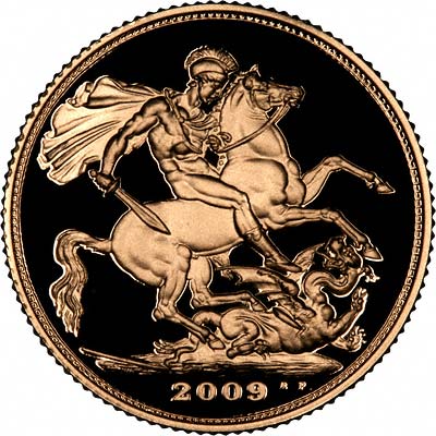 2009 Proof Gold Sovereign Reverse