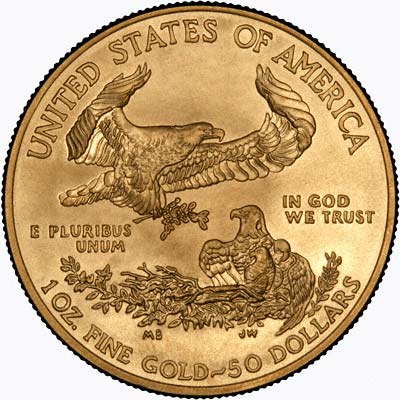 Reverse of 2009 One Ounce Gold Eagle