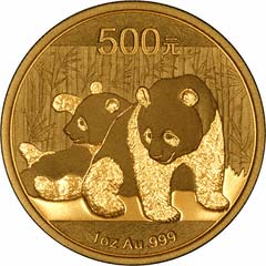 Reverse of One Ounce Gold Panda