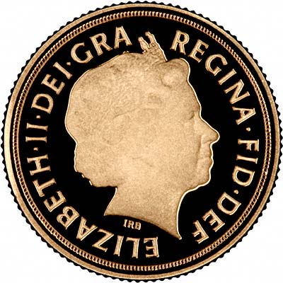 Obverse of 2010 Proof Quarter Sovereign