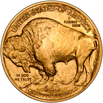 Reverse of 2010 One Ounce Gold Buffalo