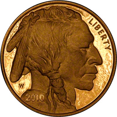 Indian Head on Obverse of 2010 US Gold Proof Buffalo