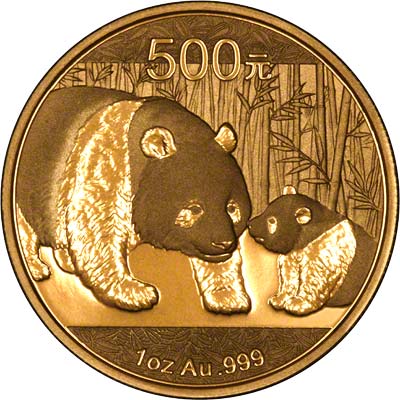 Reverse of 2011 Chinese One Ounce Gold Panda