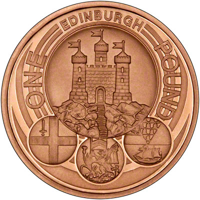 2011 UK Cities Edinburgh Gold Proof One Pound Coin
