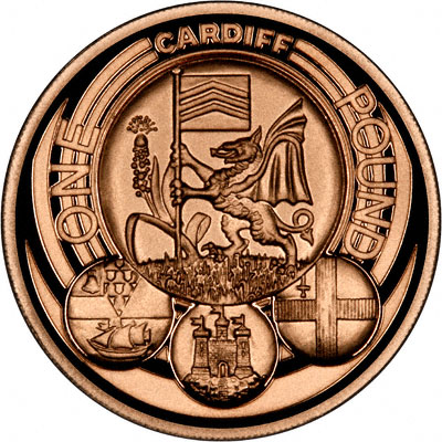 2011 UK Cities Cardiff Gold Proof One Pound Coin