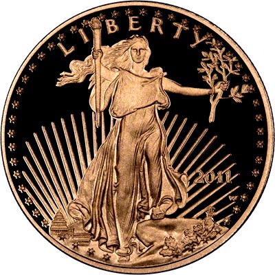 Obverse of 2011 Gold Proof One Ounce Eagle