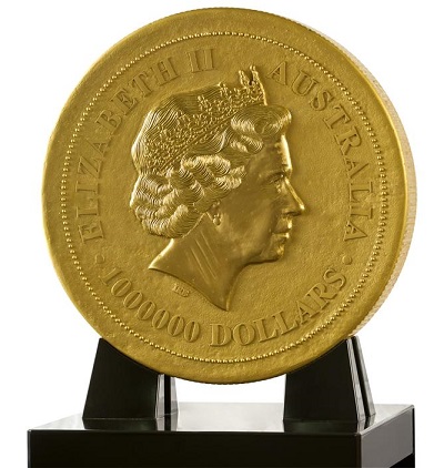 2012 One Tonne Gold Nugget Obverse