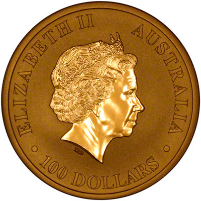 Obverse of 2012 One Ounce Gold Nugget