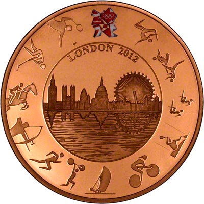 Reverse of 2012 London Olympics Five Pound Crown