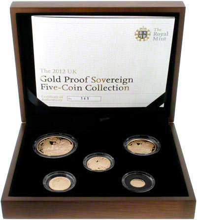 2012 Five Coin Gold Proof Set in Presentation Box