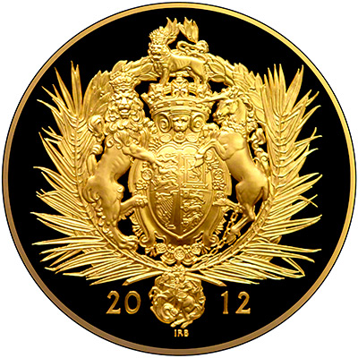 Reverse of 2012 Diamond Jubilee One Kilo Gold Coin