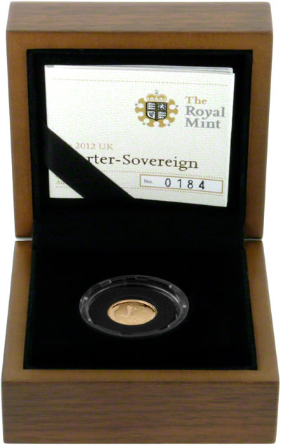 2012 Gold Proof Quarter Sovereign in Presentation Box