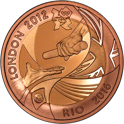 2012 Handover to London Olympic Gold Proof Two Pound