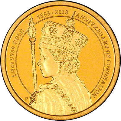 Reverse of 2013 Australian 60th Anniversary of Queen Elizabath II Coronation Gold Proof Coin