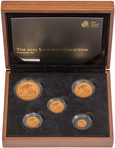 2013 Five Coin Gold Proof Set in Presentation Box