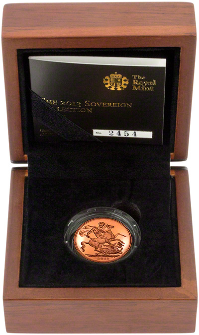 2013 Gold Proof Sovereign in Presentation Box