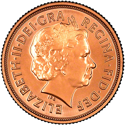 Obverse of 2013 Uncirculated Sovereign