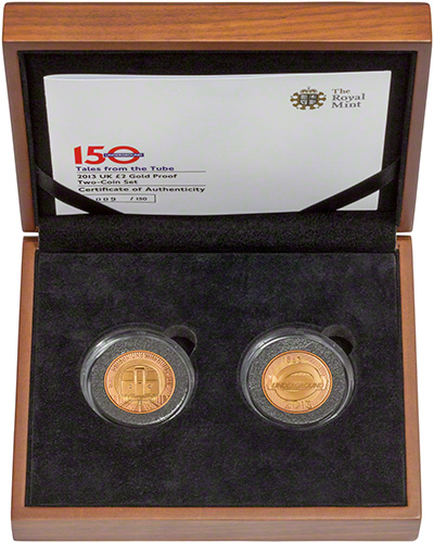 2013 London Underground 2 Two Coin Set in Presentation Box