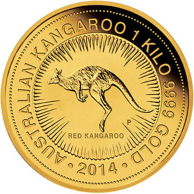 Reverse of 2014 One Kilo Gold Nugget
