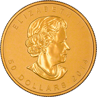 2014 Canadian One Ounce Gold Maple Obverse