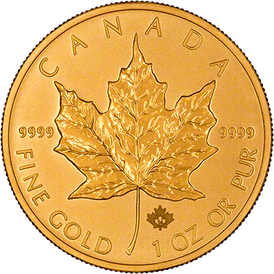 2014 Canadian One Ounce Gold Maple Reverse