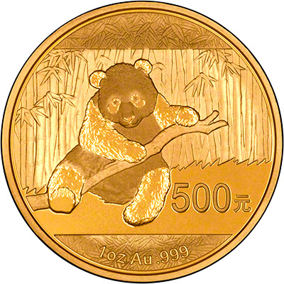 Reverse of 2014 Chinese One Ounce Gold Panda