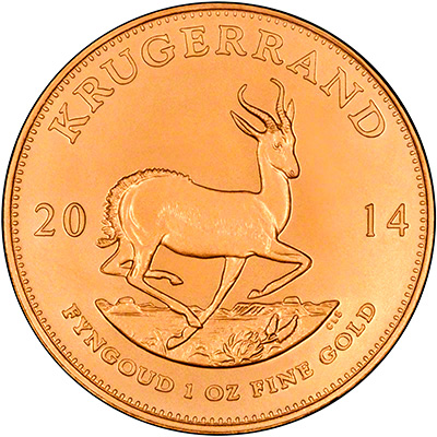 2014 South African One Ounce Krugerrand Reverse