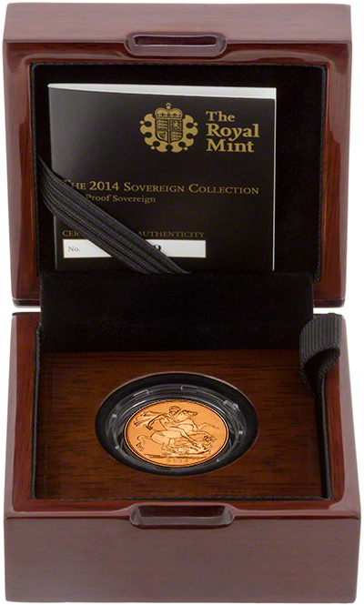 2014 Gold Proof Sovereign in Presentation Box