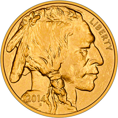 2014 One Ounce Gold Buffalo Obverse