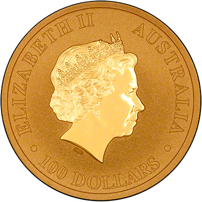 Obverse of 2015 One Ounce Gold Nugget