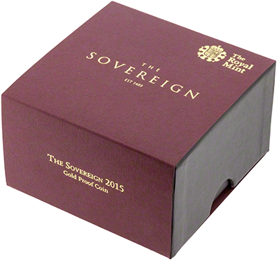 2015 Gold Proof Sovereign Outer Presentation Box