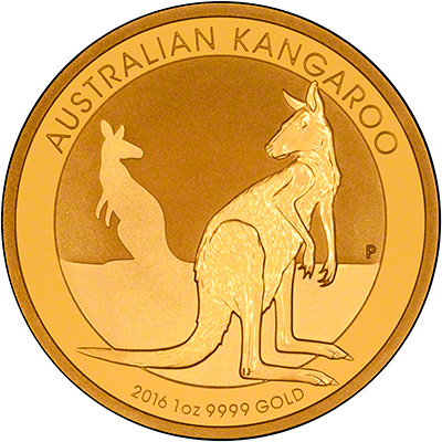 2016 One Ounce Gold Nugget Kangaroo Reverse