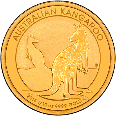 2016 Tenth Ounce Gold Nugget Kangaroo Reverse