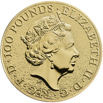  2016 Queen's Beasts - One Ounce Gold Lion Obverse