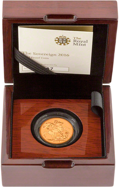 2016 Gold Proof Sovereign in Presentation Box