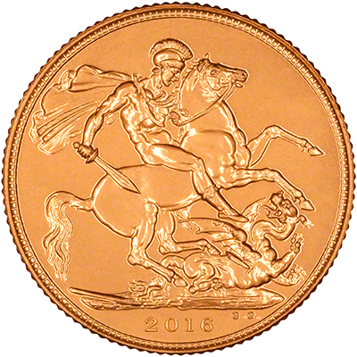 Reverse of 2016 Uncirculated Sovereign